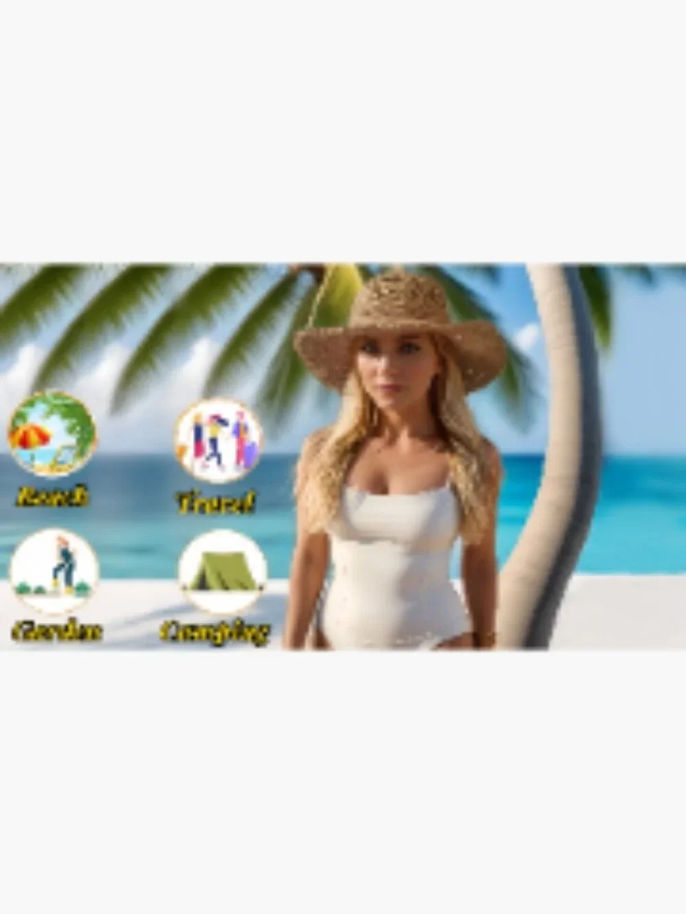 Handmade Paper Straw Wide Brim Sun Hat Foldable Travel Beach Hat - Picture 7 of 7